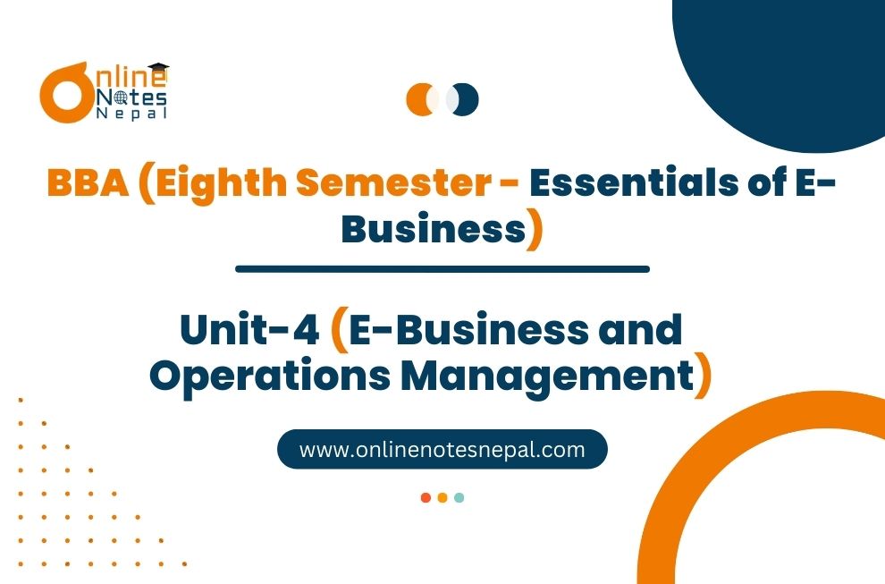 Unit 4: E-Business and Operations Management